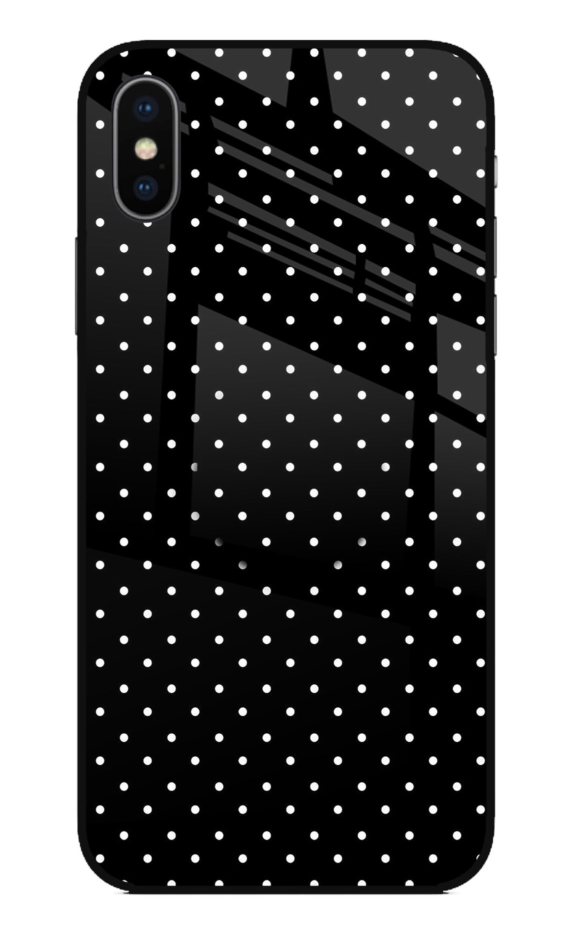 White Dots iPhone XS Glass Case