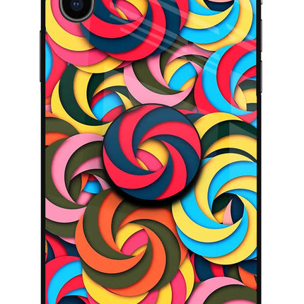 Spiral Pattern iPhone XS Glass Case