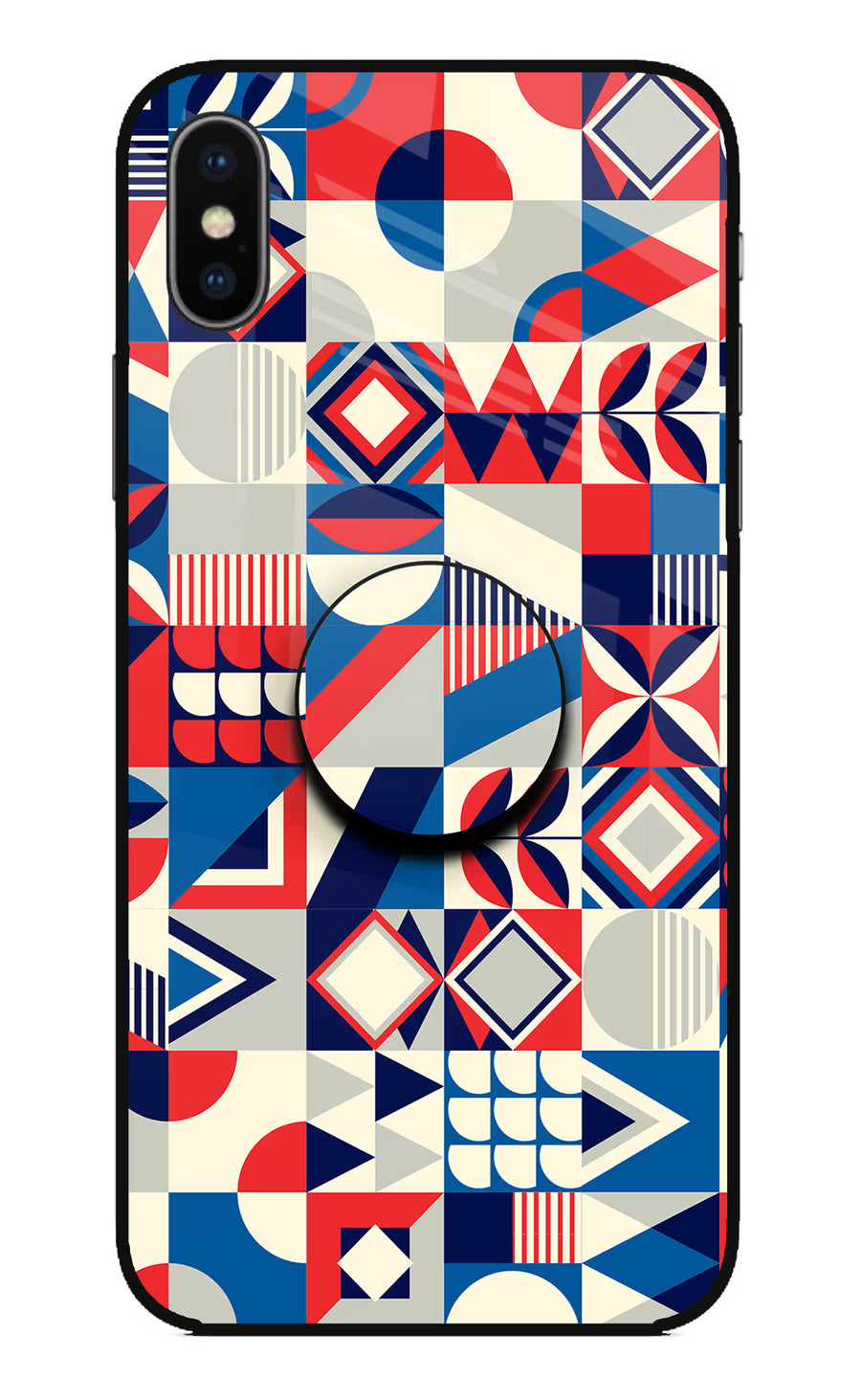 Colorful Pattern iPhone XS Pop Case, Glass case