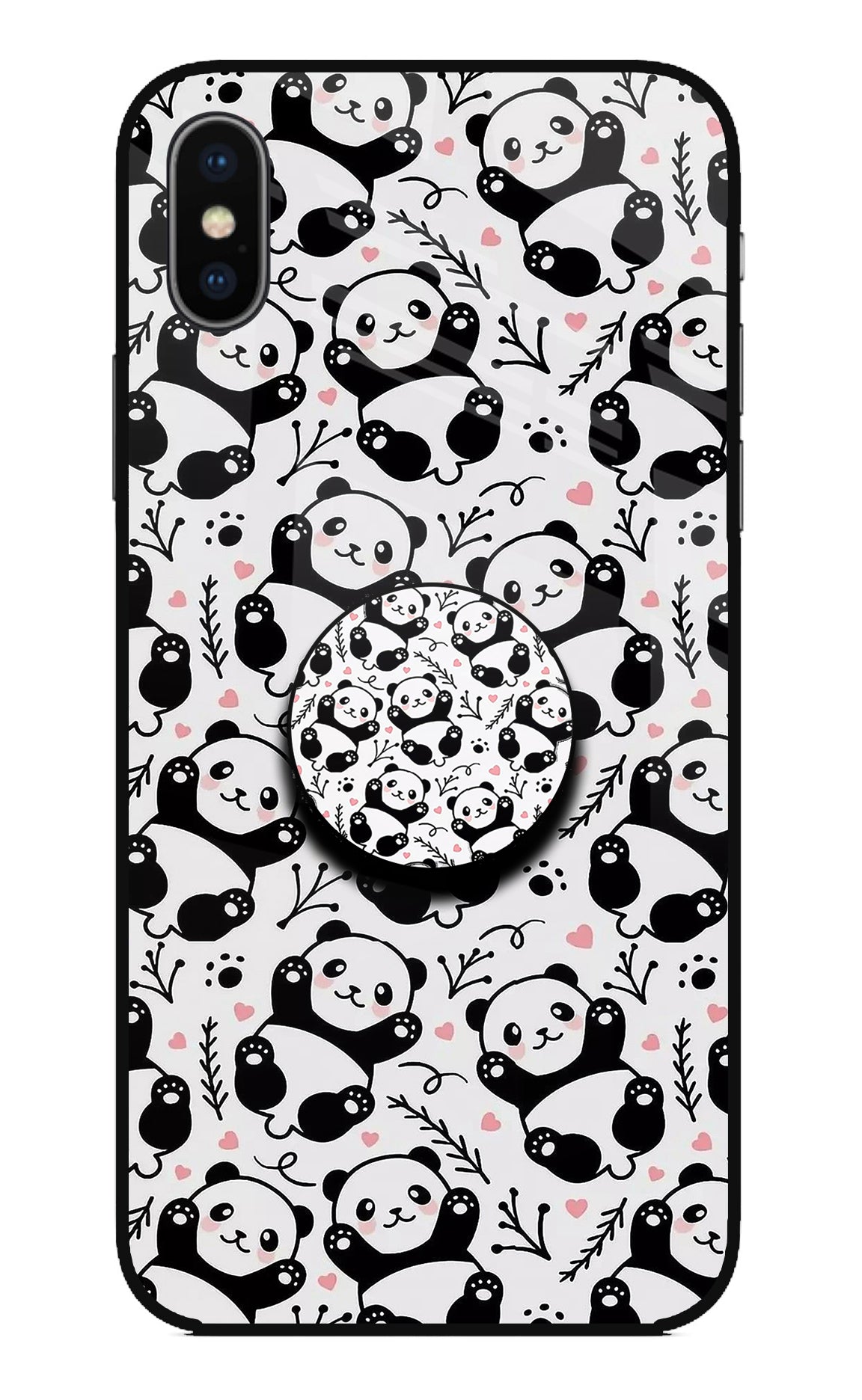 Cute Panda iPhone XS Pop Case
