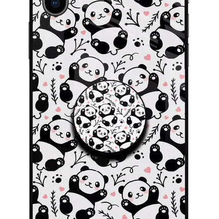 Cute Panda iPhone XS Glass Case