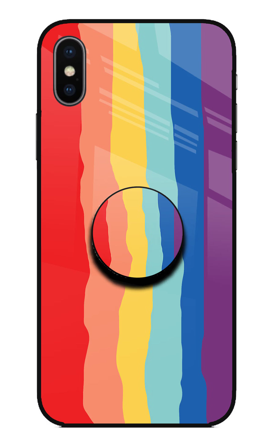 Rainbow iPhone XS Pop Case, Glass case