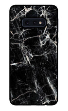 Black Marble Texture Samsung S10E Glass Case