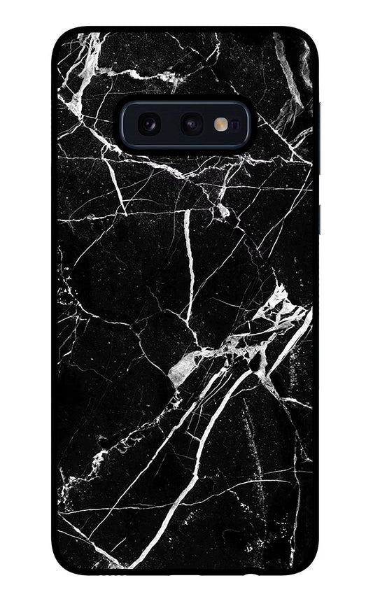 Black Marble Pattern Samsung S10E Glass Case