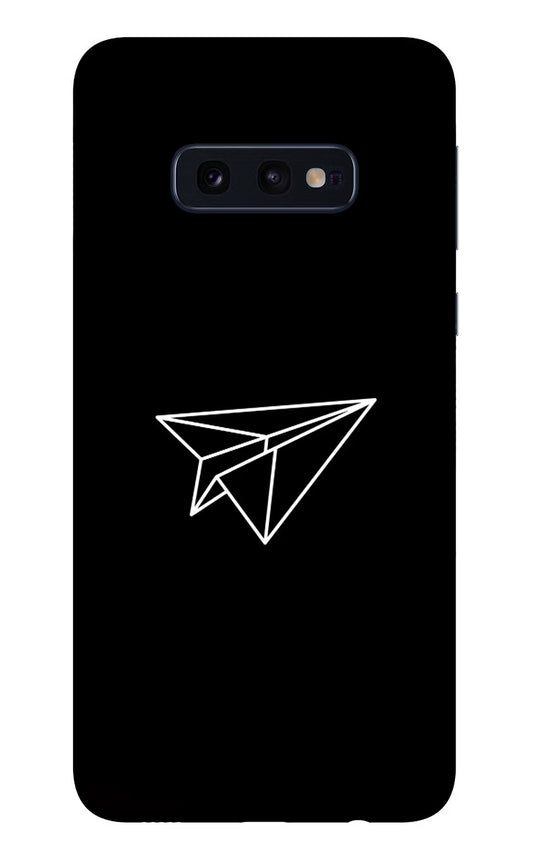 Paper Plane White Samsung S10E Glass Case