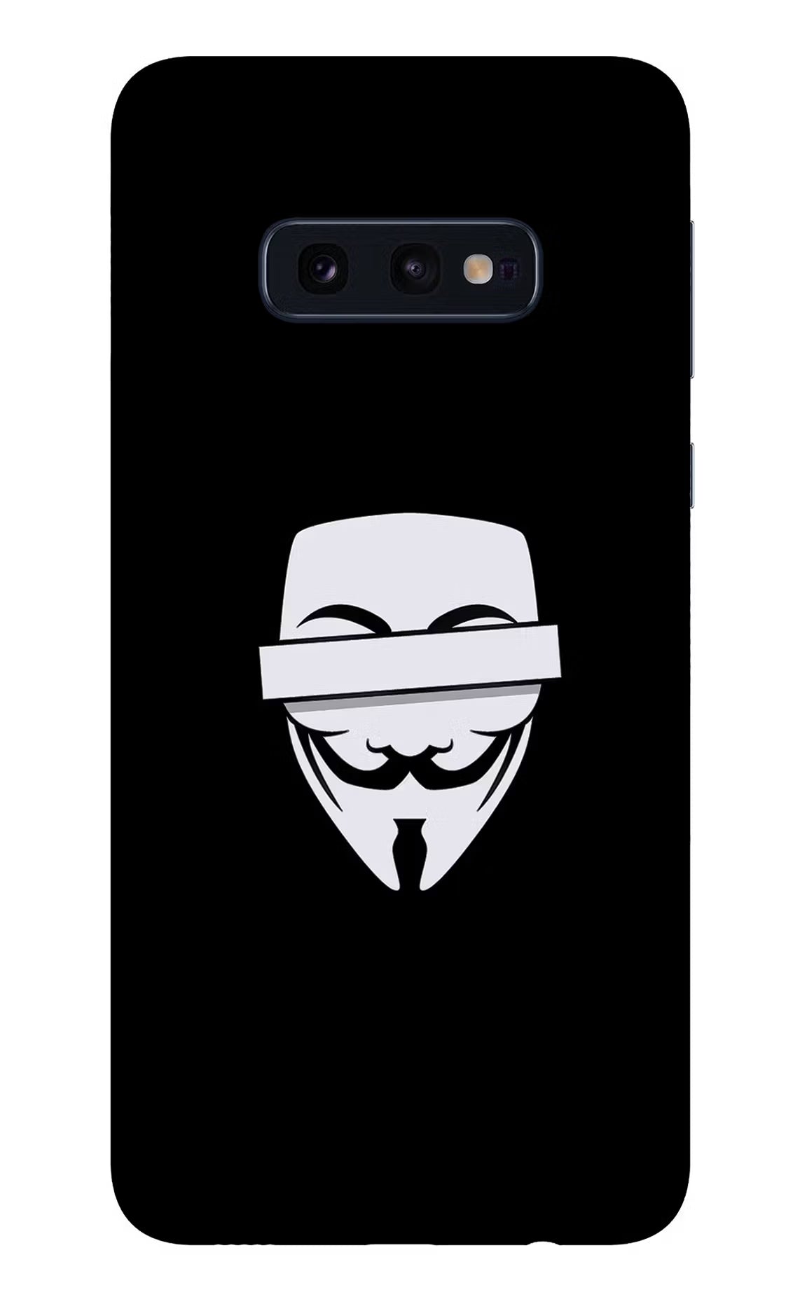 Anonymous Face Samsung S10E Glass Case