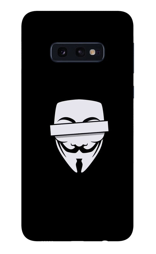 Anonymous Face Samsung S10E Glass Case
