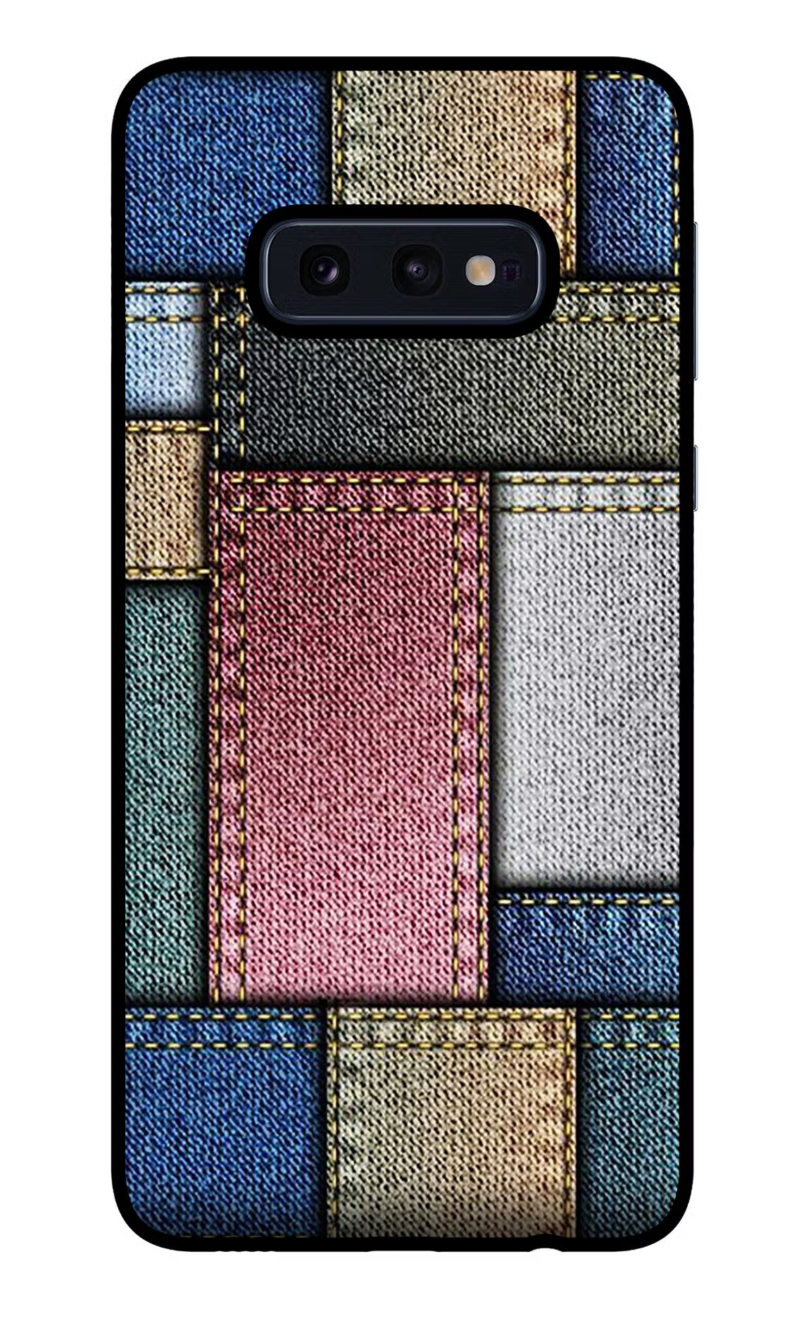 Multicolor Jeans Samsung S10E Glass Case