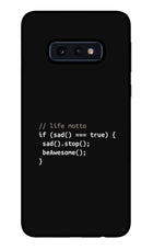 Life Motto Code Samsung S10E Glass Case