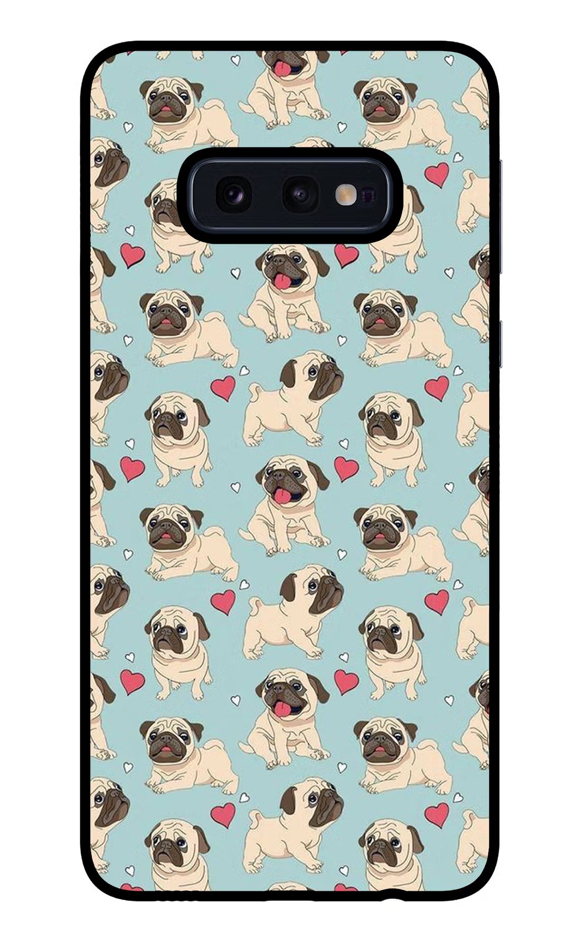 Pug Dog Samsung S10E Glass Case Back Cover by Casekaro