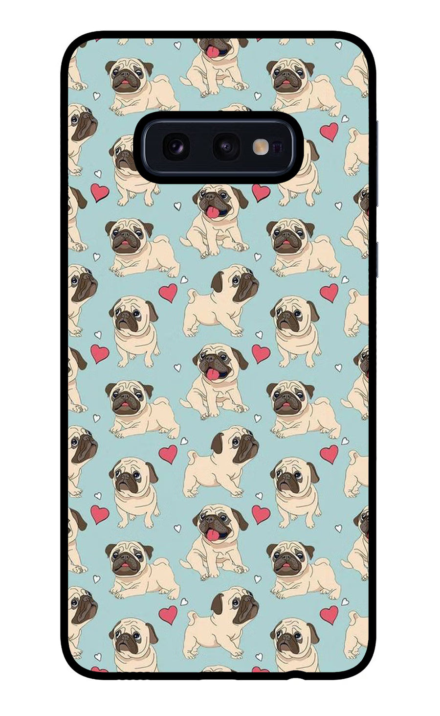 Pug Dog Samsung S10E Back Cover, Glass case