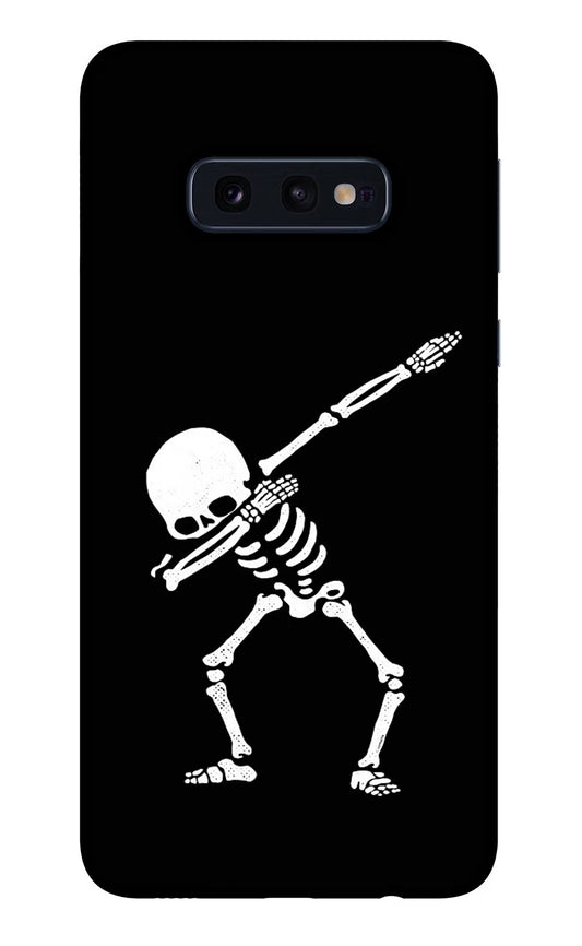 Dabbing Skeleton Art Samsung S10E Glass Case