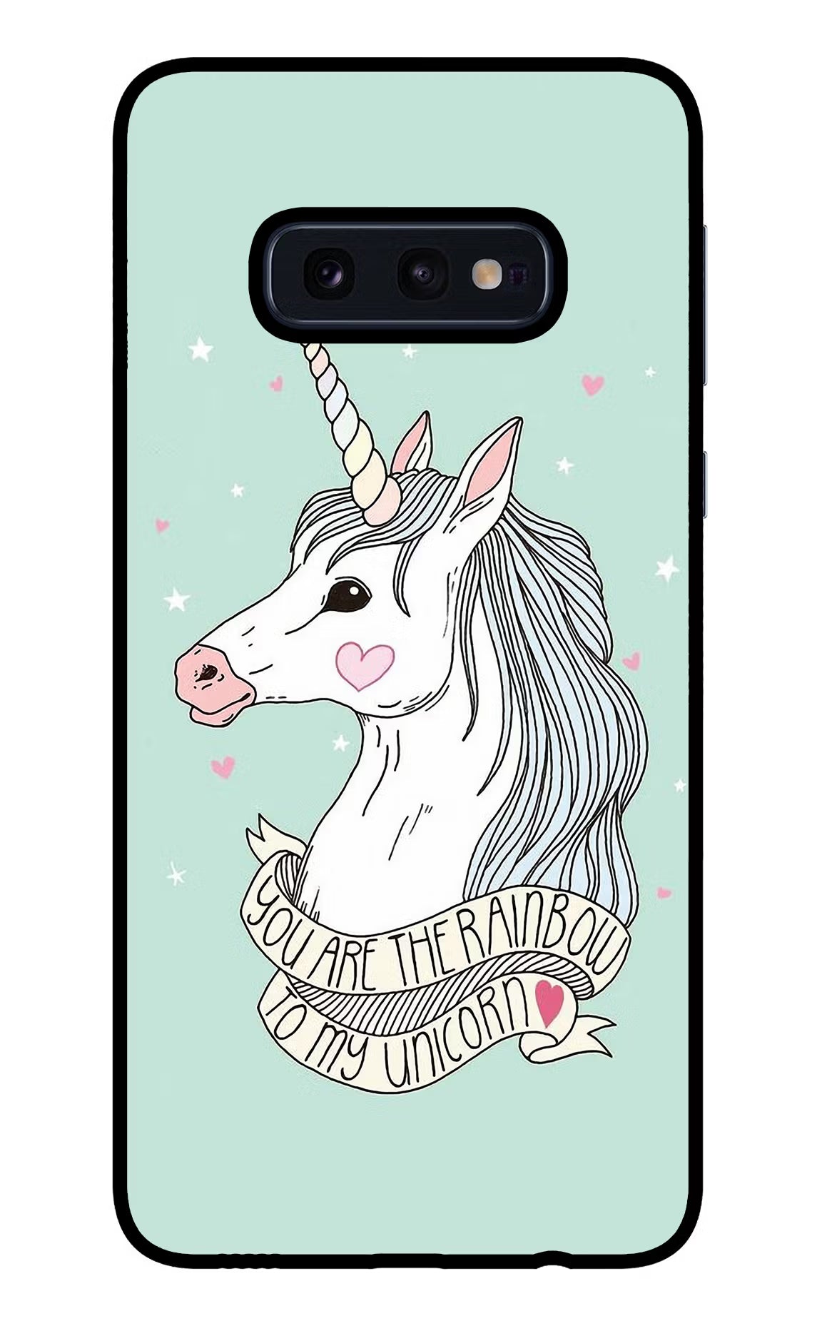 Unicorn Wallpaper Samsung S10E Glass Case
