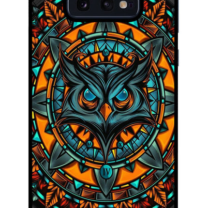 Angry Owl Art Samsung S10E Glass Case Back Cover by Casekaro