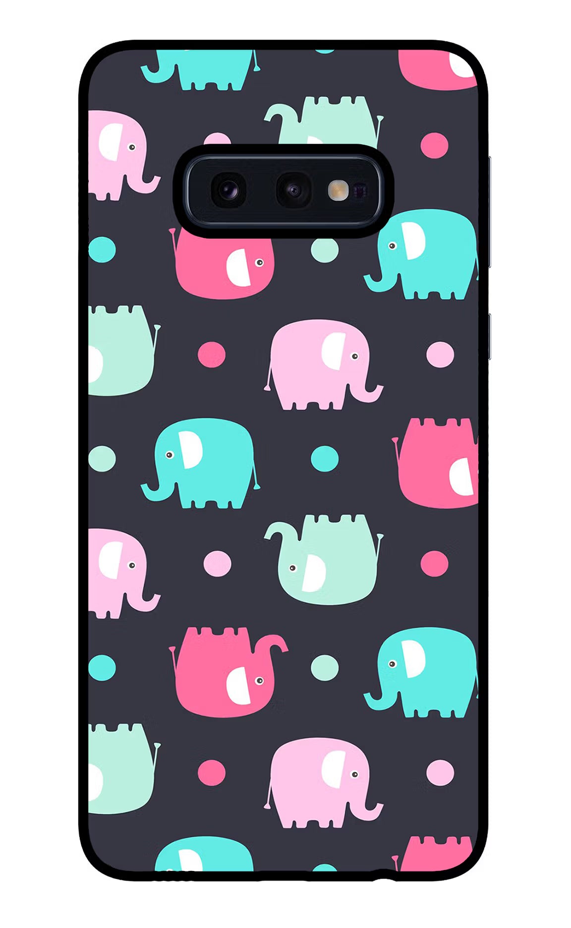 Elephants Samsung S10E Glass Case
