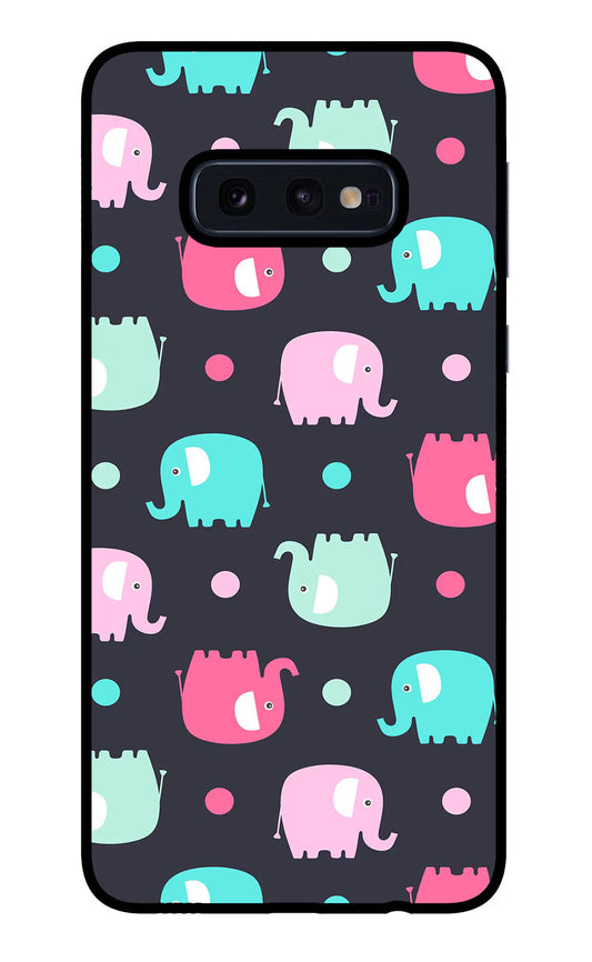 Elephants Samsung S10E Glass Case