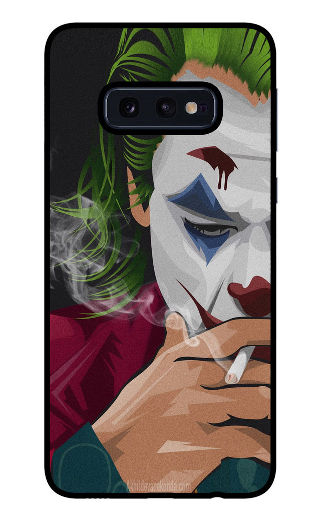 Joker Smoking Samsung S10E Glass Case Back Cover by Casekaro