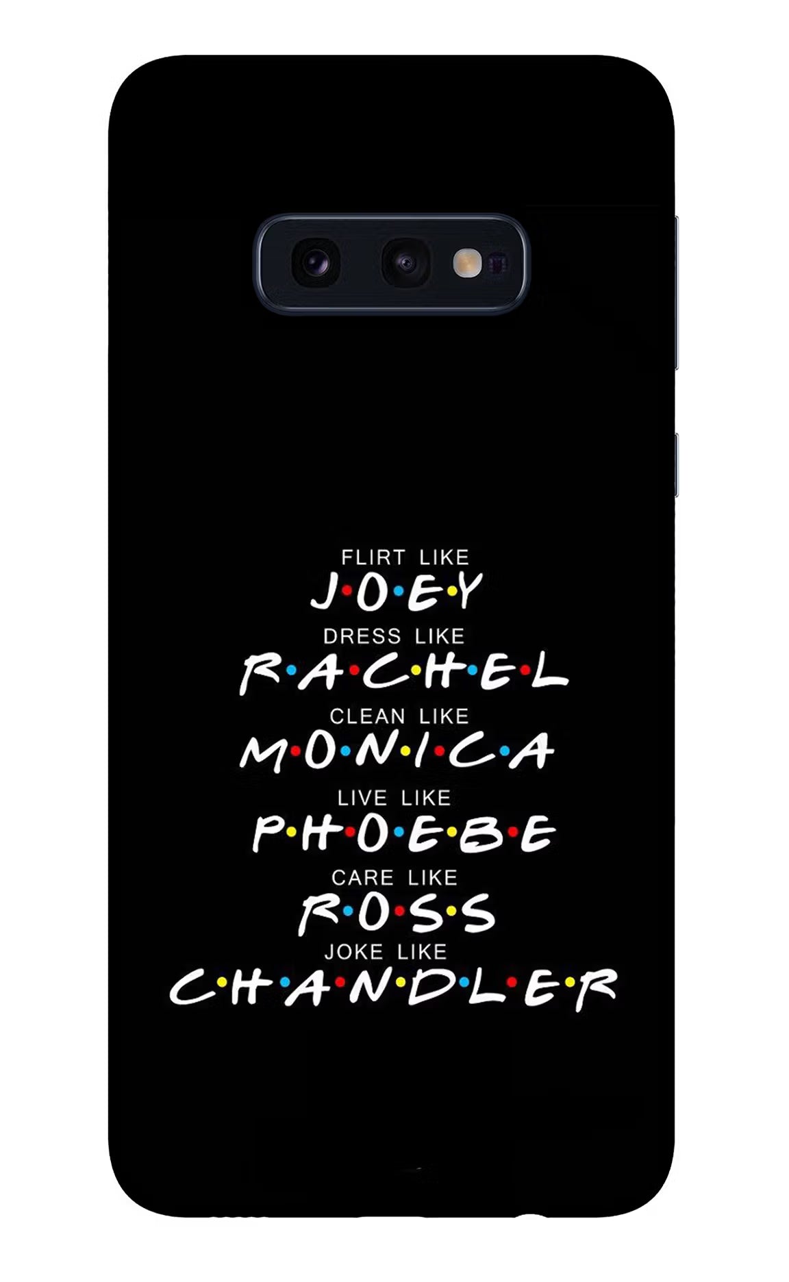 FRIENDS Character Samsung S10E Glass Case Back Cover by Casekaro