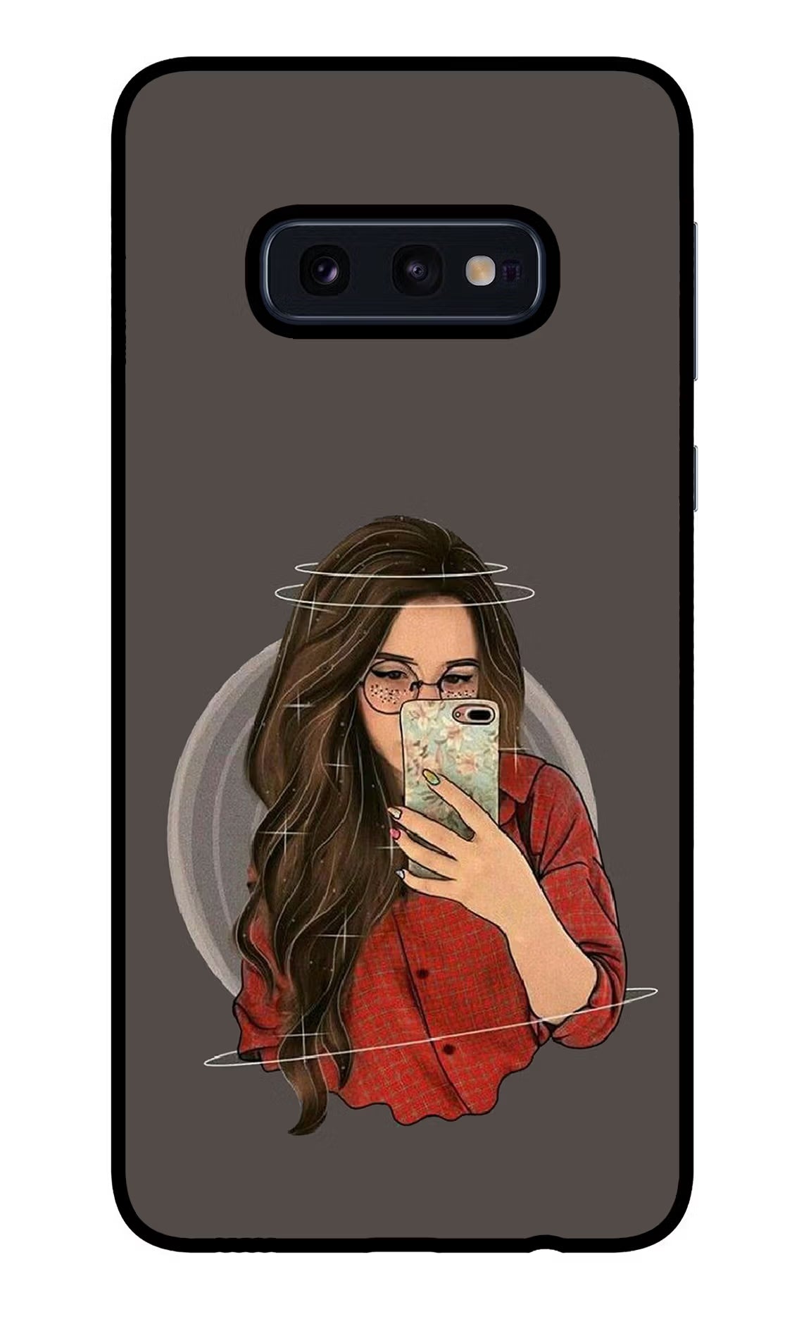 Selfie Queen Samsung S10E Glass Case Back Cover by Casekaro