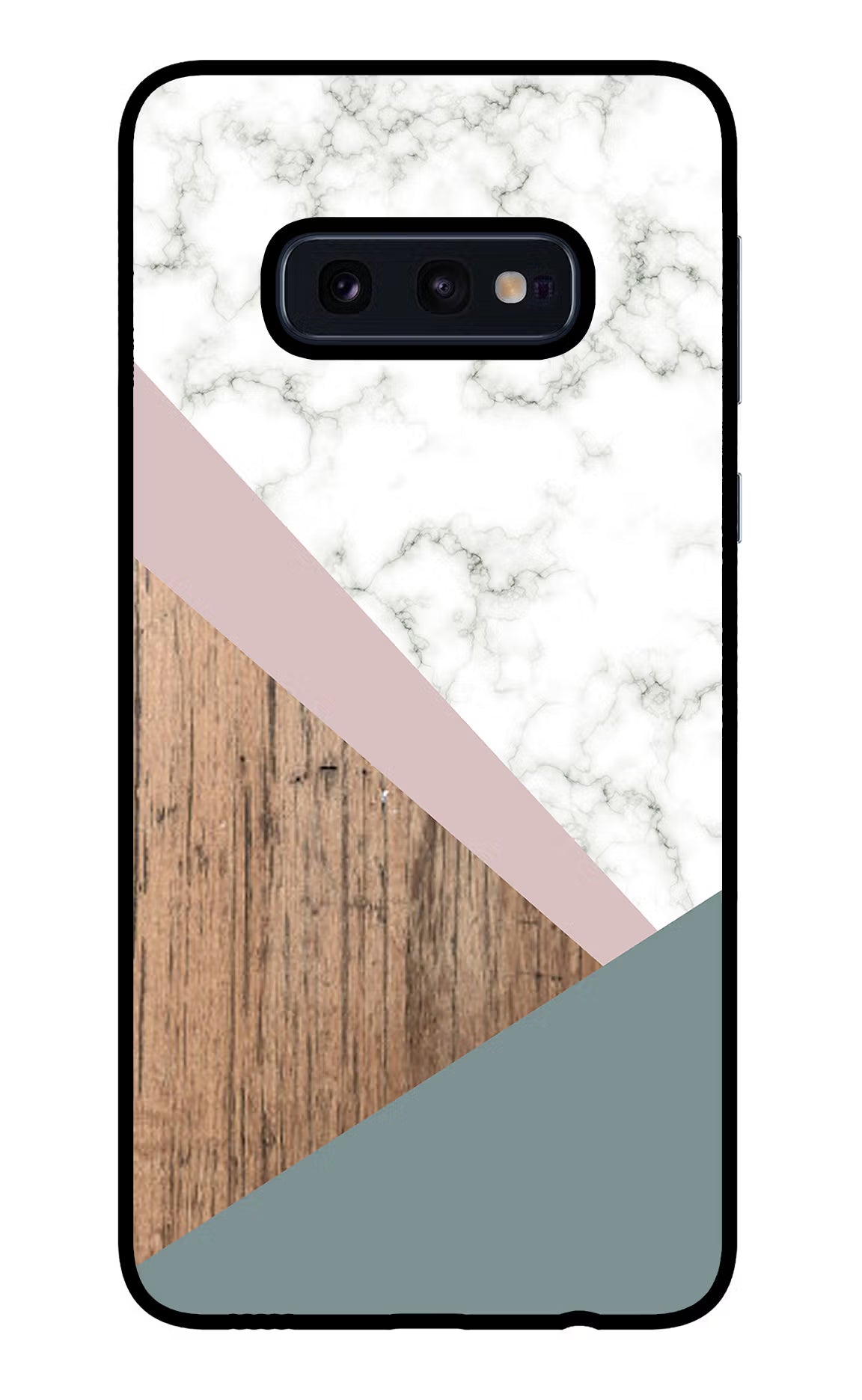 Marble wood Abstract Samsung S10E Glass Case Back Cover by Casekaro