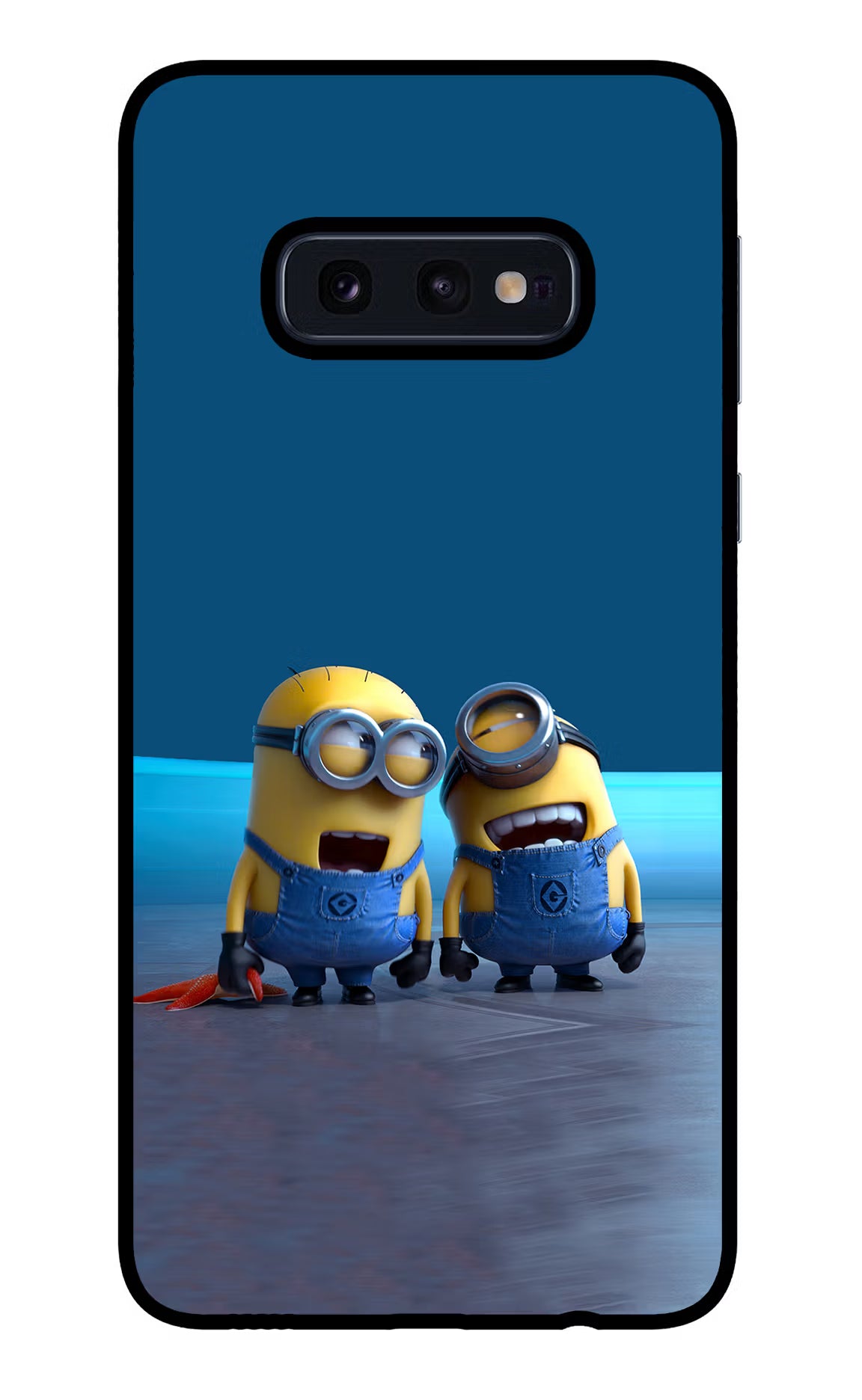 Minion Laughing Samsung S10E Glass Case Back Cover by Casekaro