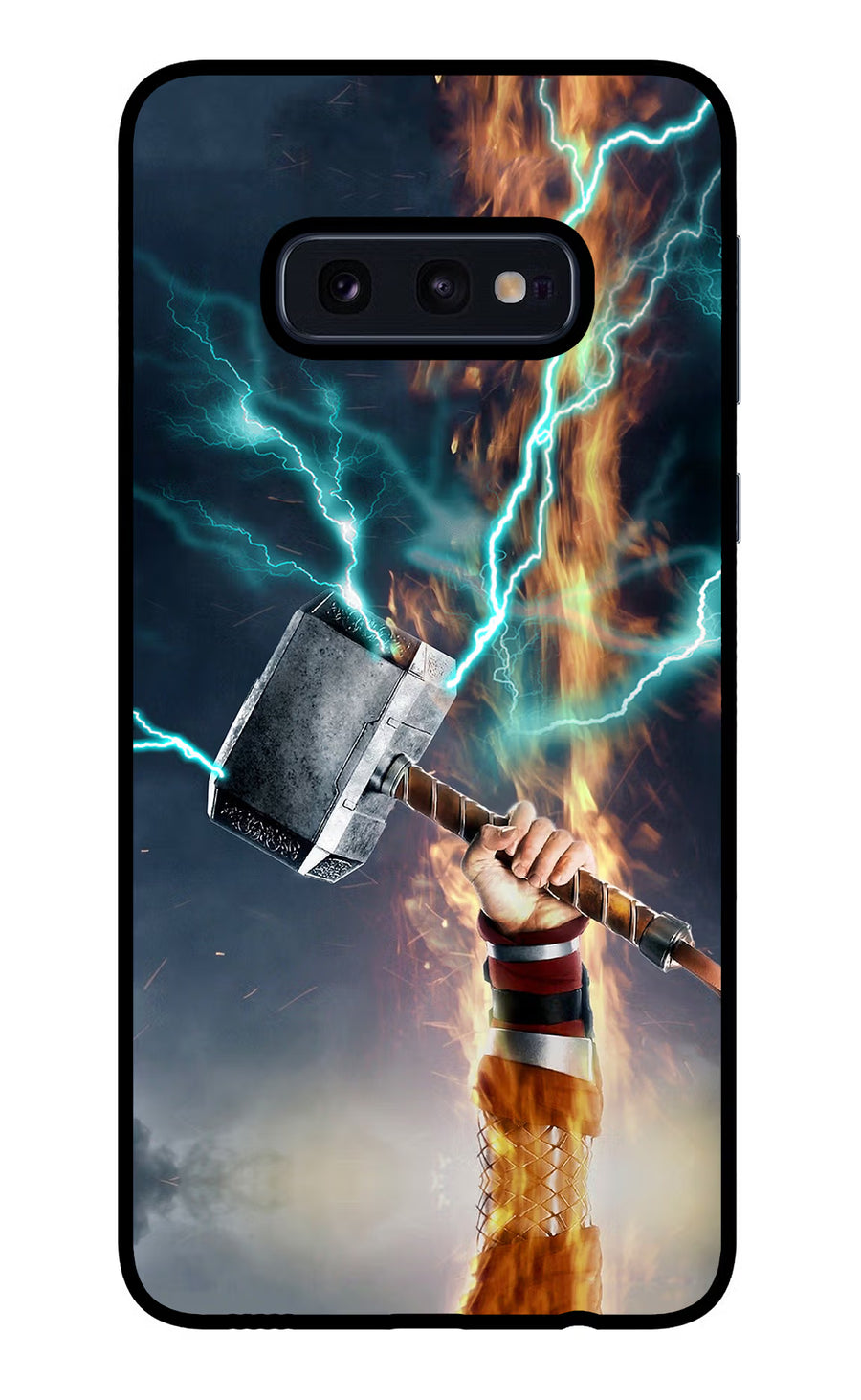 Thor Hammer Mjolnir Samsung S10E Back Cover, Glass case