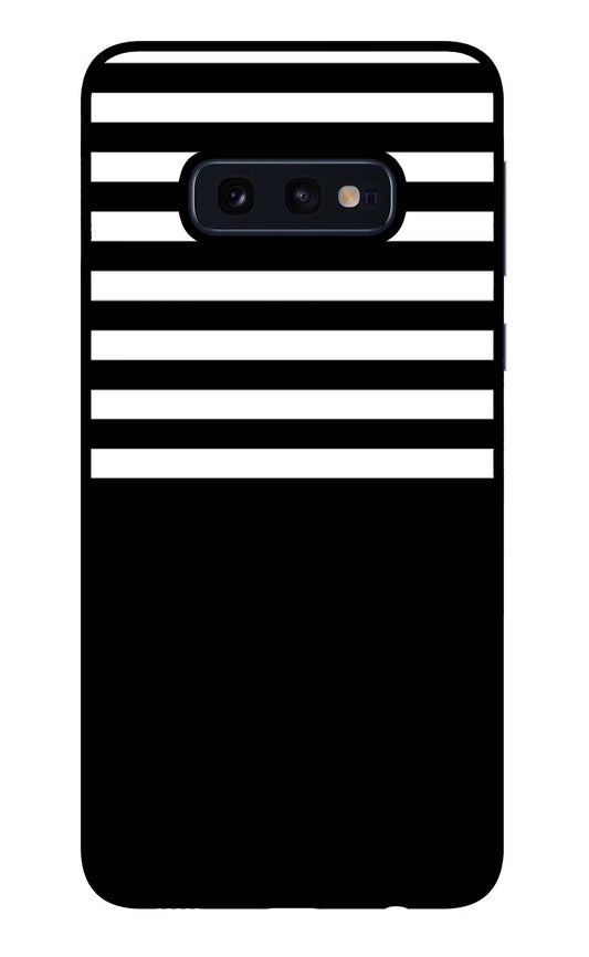 Black and White Print Samsung S10E Glass Case