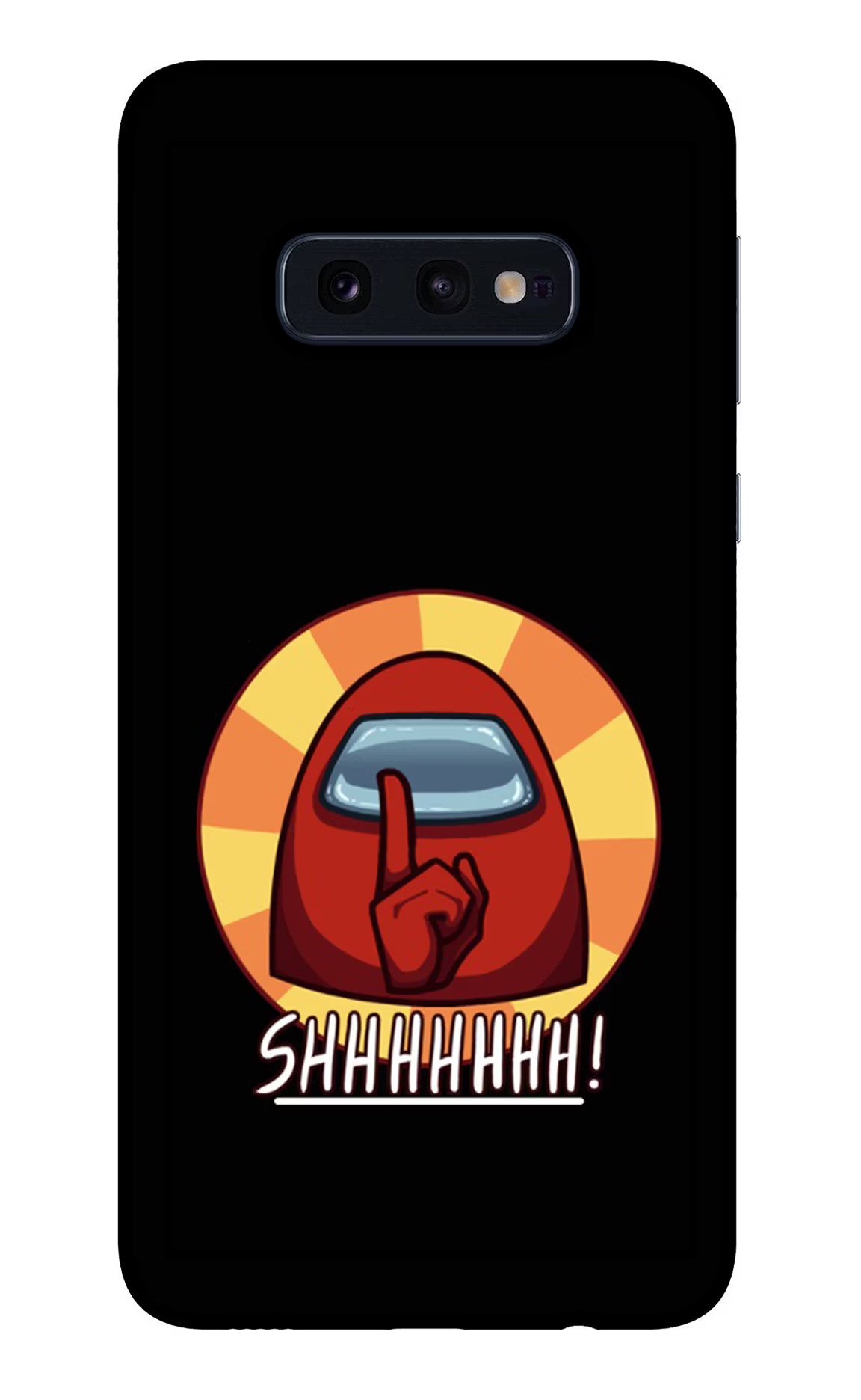 Among Us Shhh! Samsung S10E Glass Case Back Cover by Casekaro