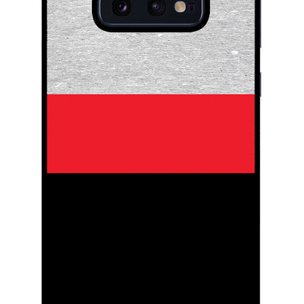 Tri Color Pattern Samsung S10E Glass Case Back Cover by Casekaro