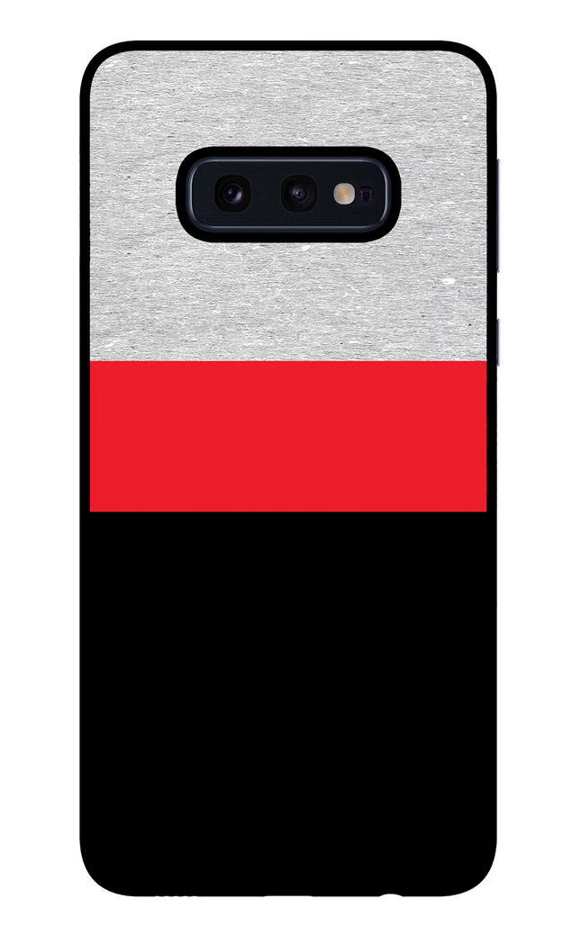 Tri Color Pattern Samsung S10E Glass Case Back Cover by Casekaro