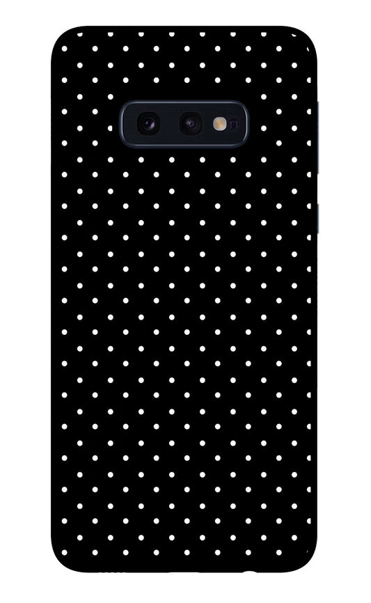 White Dots Samsung S10E Glass Case