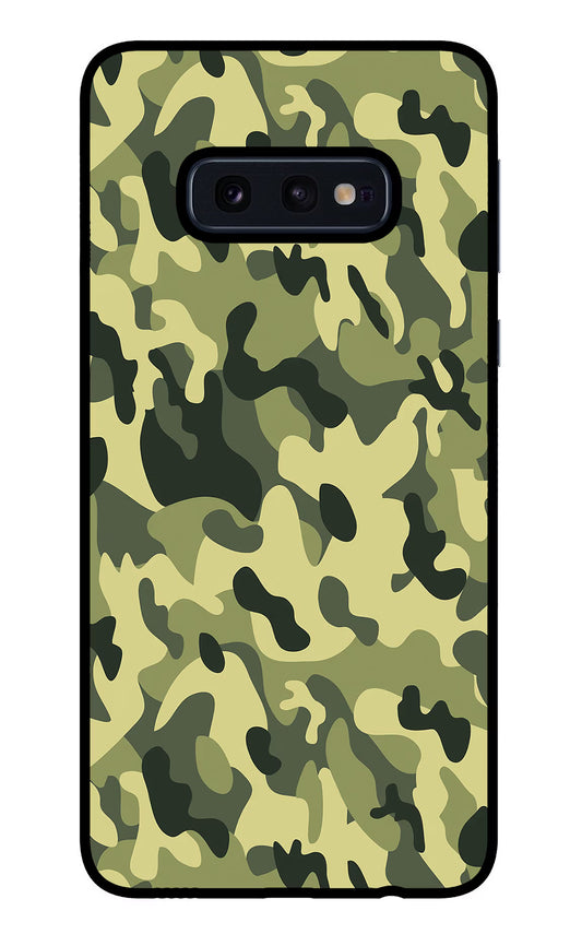 Camouflage Samsung S10E Glass Case