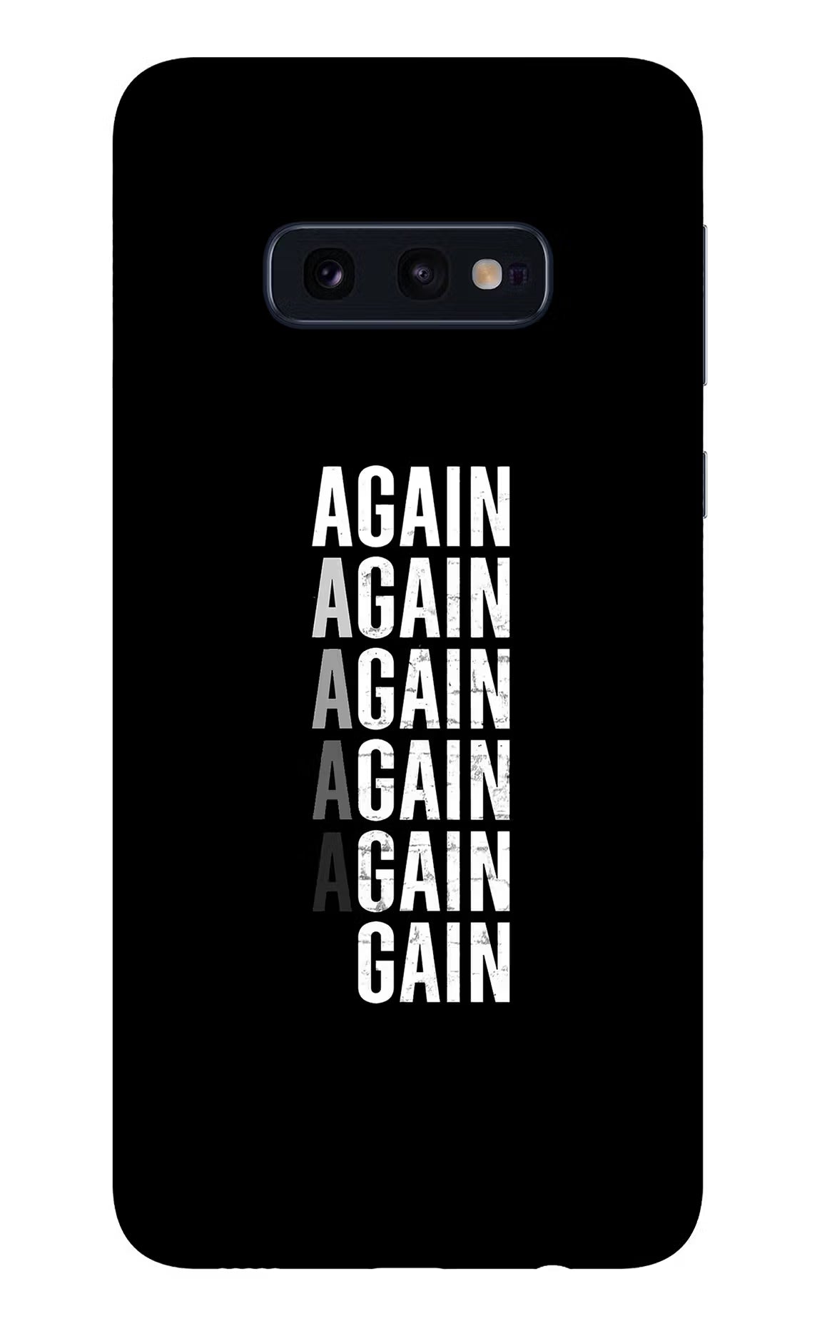Again Again Gain Samsung S10E Glass Case Back Cover by Casekaro