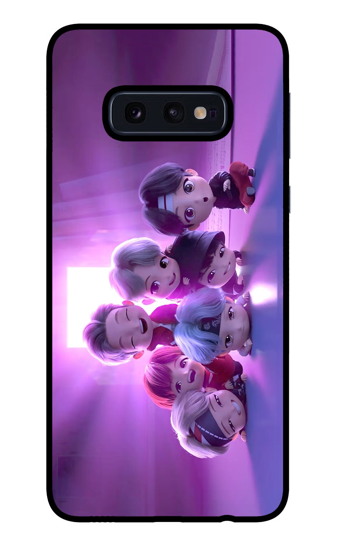 BTS Chibi Samsung S10E Glass Case