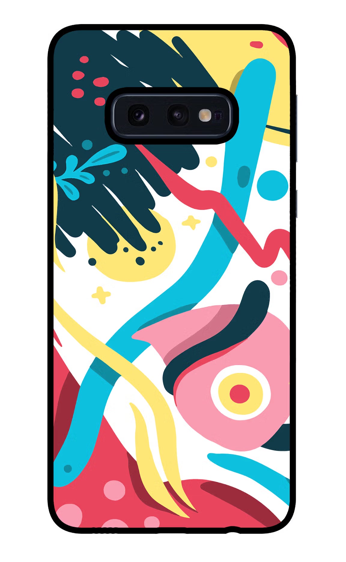 Trippy Samsung S10E Glass Case Back Cover by Casekaro
