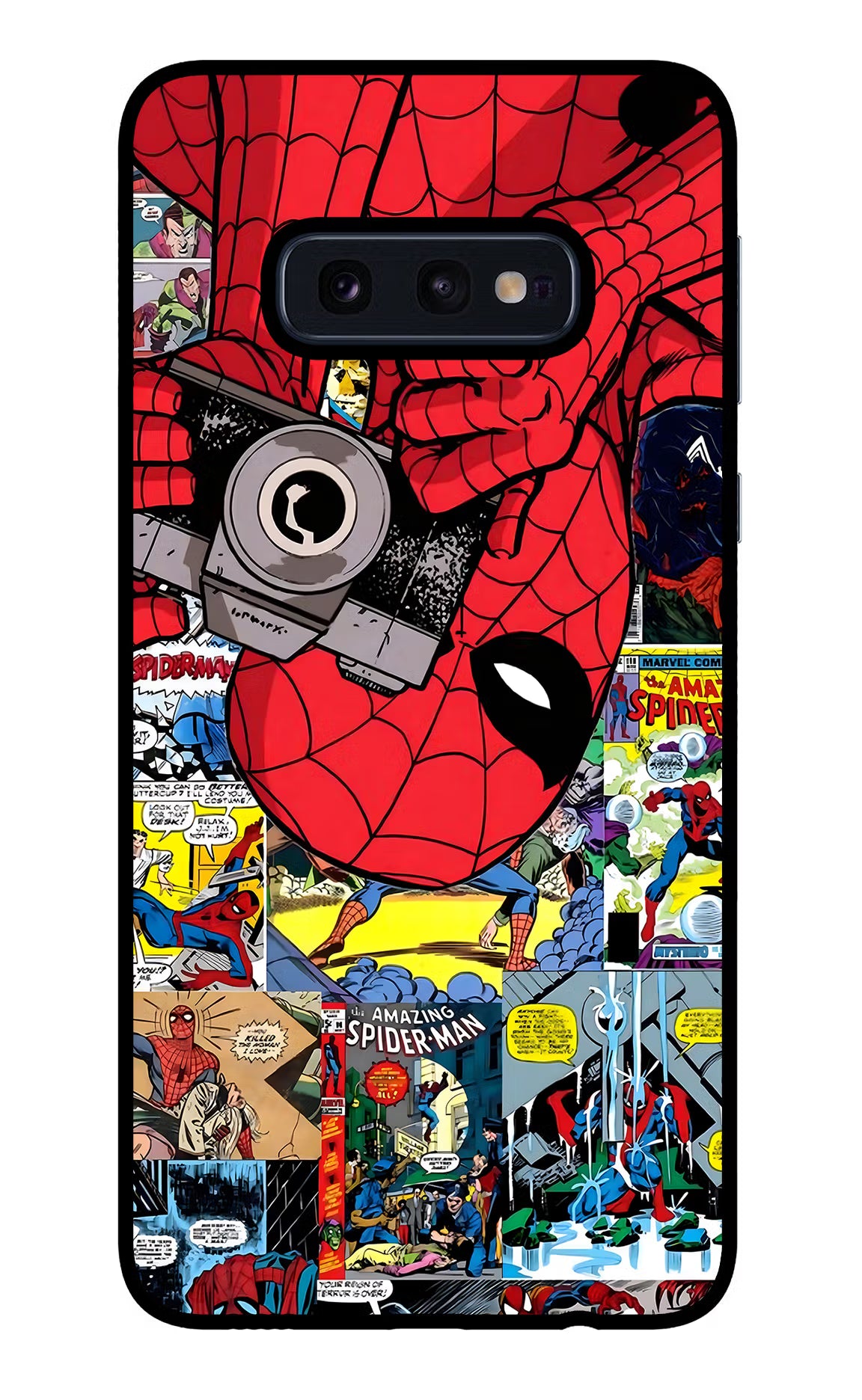Spider Man Samsung S10E Glass Case Back Cover by Casekaro