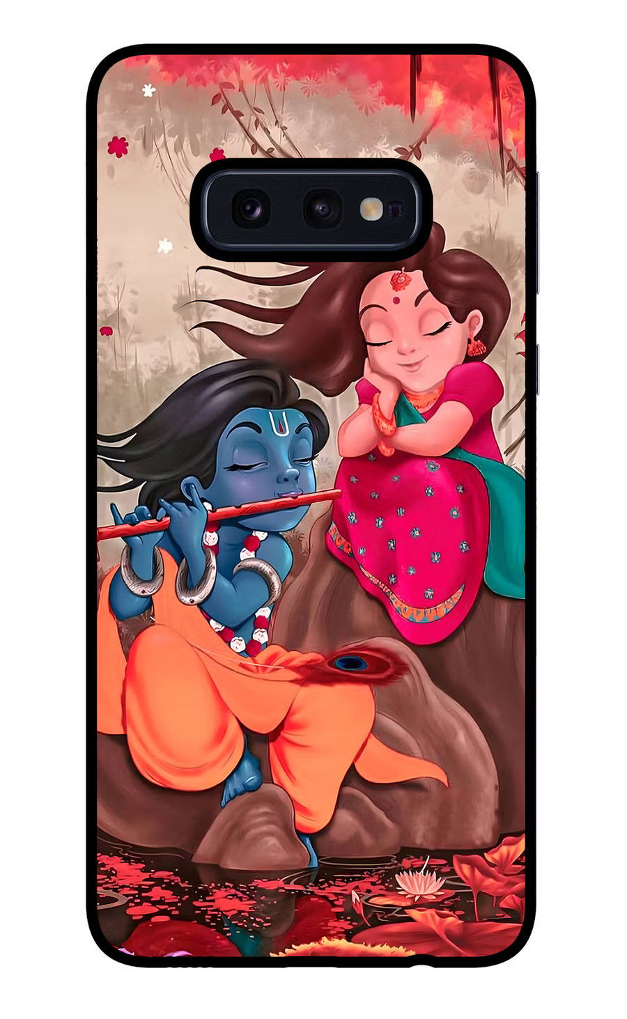 Radhe Krishna Samsung S10E Back Cover, Glass case