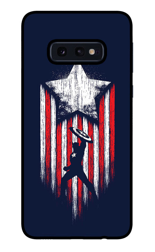 Captain America Marvel Art Samsung S10E Glass Case