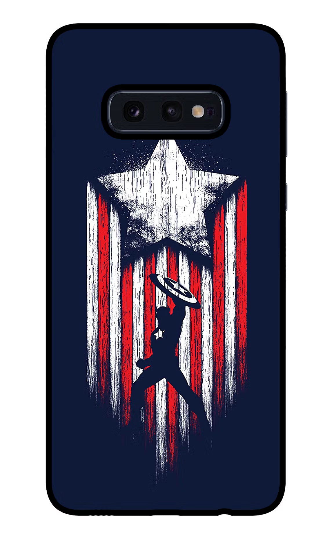 Captain America Marvel Art Samsung S10E Glass Case Back Cover by Casekaro
