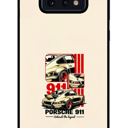 Classic Porsche 911 Samsung S10E Glass Case Back Cover by Casekaro