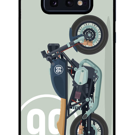 Classic Cafe Racer 99 Samsung S10E Glass Case Back Cover by Casekaro