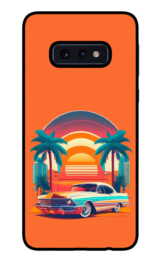 Palm Drive 80s Samsung S10E Glass Case