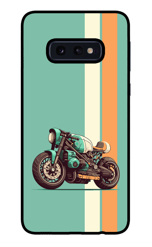 Striped Moto Drift Samsung S10E Glass Case