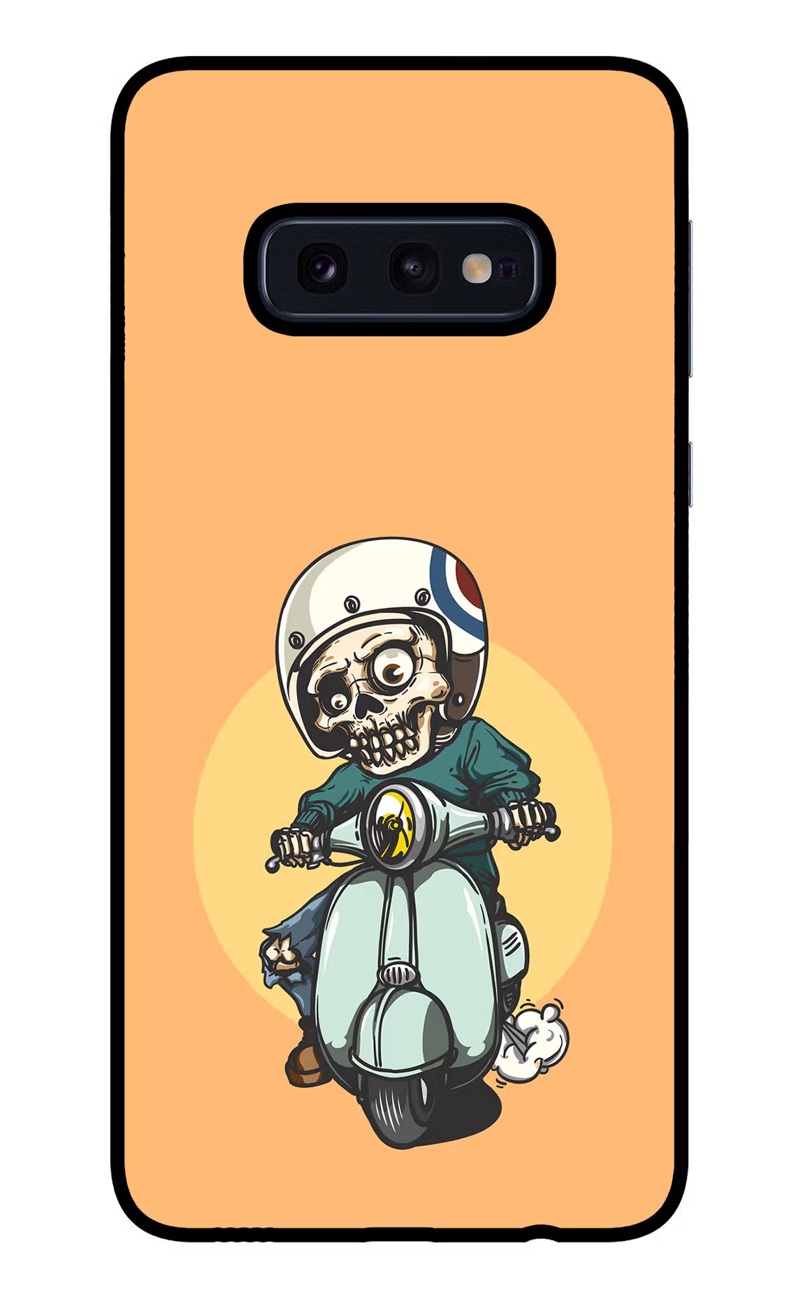 Undead Biker Samsung S10E Glass Case Back Cover by Casekaro