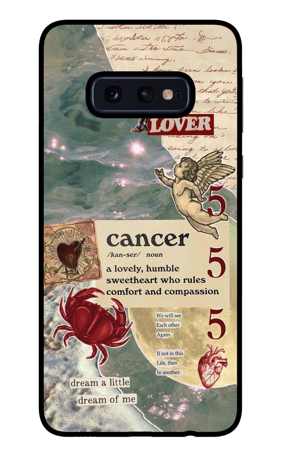 Cancer Zodiac Samsung S10E Glass Case Back Cover by Casekaro