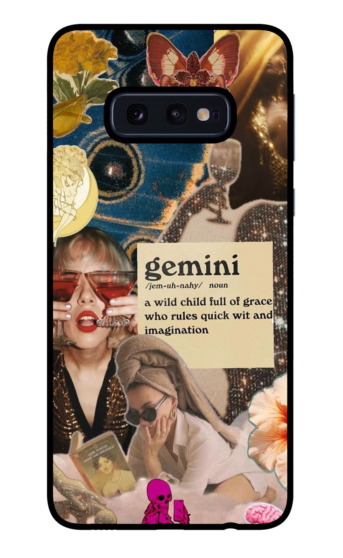 Gemini Zodiac Samsung S10E Glass Case Back Cover by Casekaro