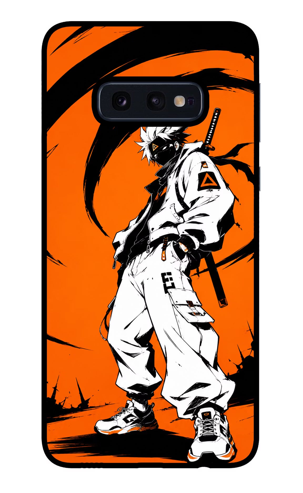 Street Samurai  Samsung S10E Glass Case Back Cover by Casekaro