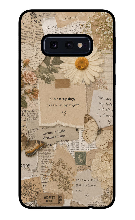 Vintage case Samsung S10E Glass Case
