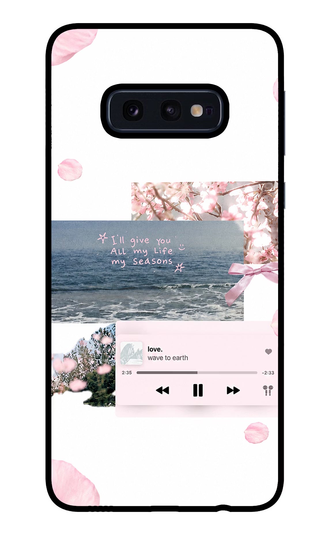 Wave to earth Samsung S10E Glass Case Back Cover by Casekaro
