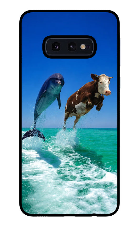 Dolphin vs Cow Samsung S10E Glass Case
